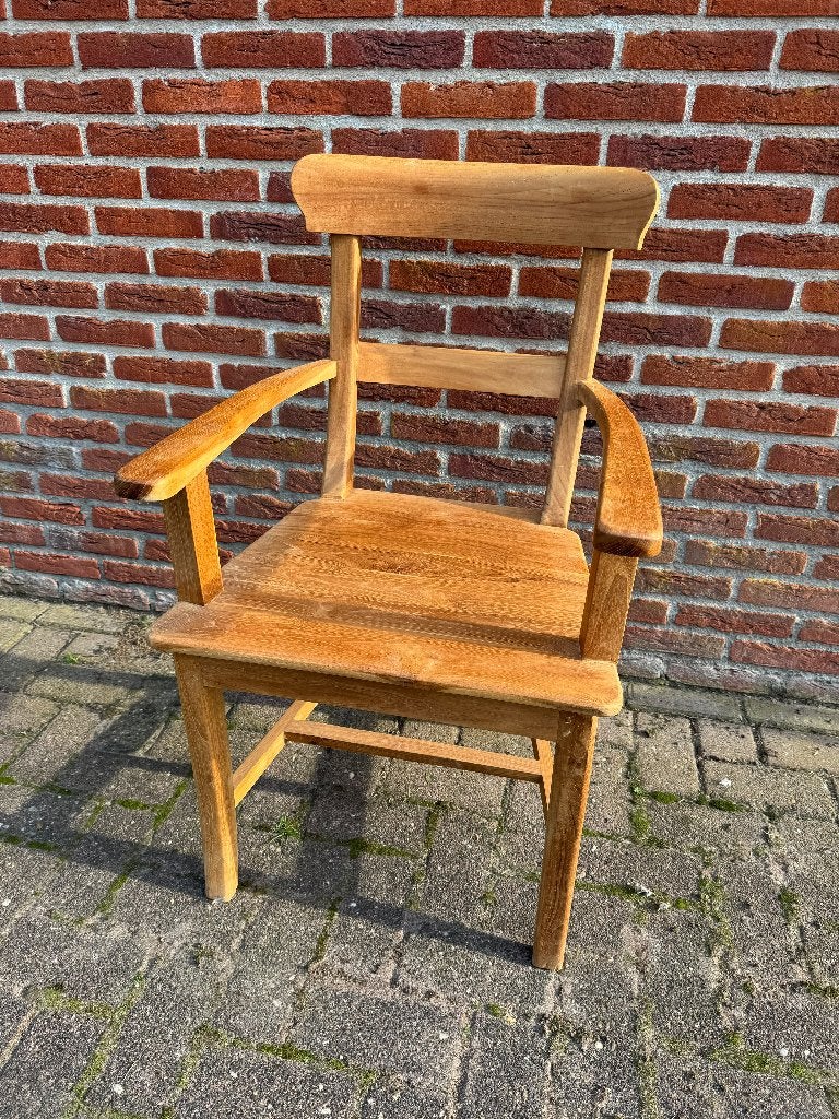 Houten stoel met armleuningen, Ophalen, Gebruikt, Bruin, Klassiek