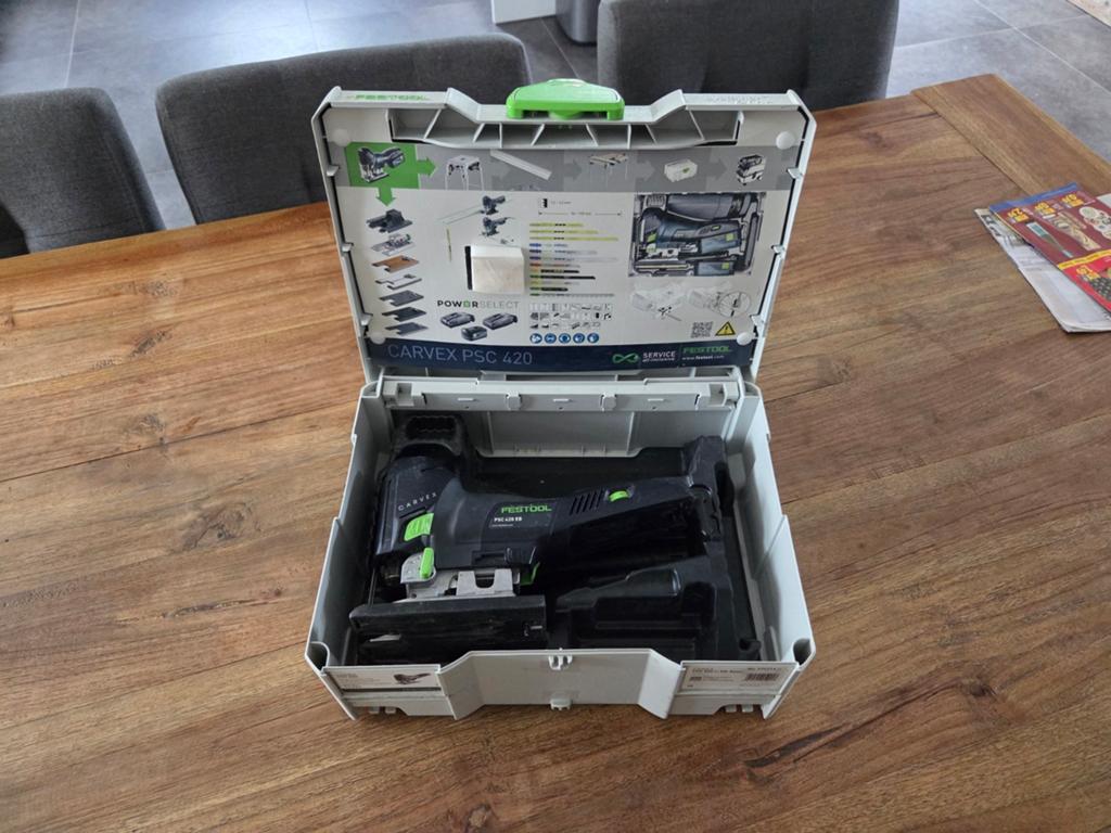 Festool Carvex PSC 420 Decoupeerzaag in Systainer, Gebruikt, Decoupeerzaag, Ophalen of Verzenden, 30 tot 70 mm
