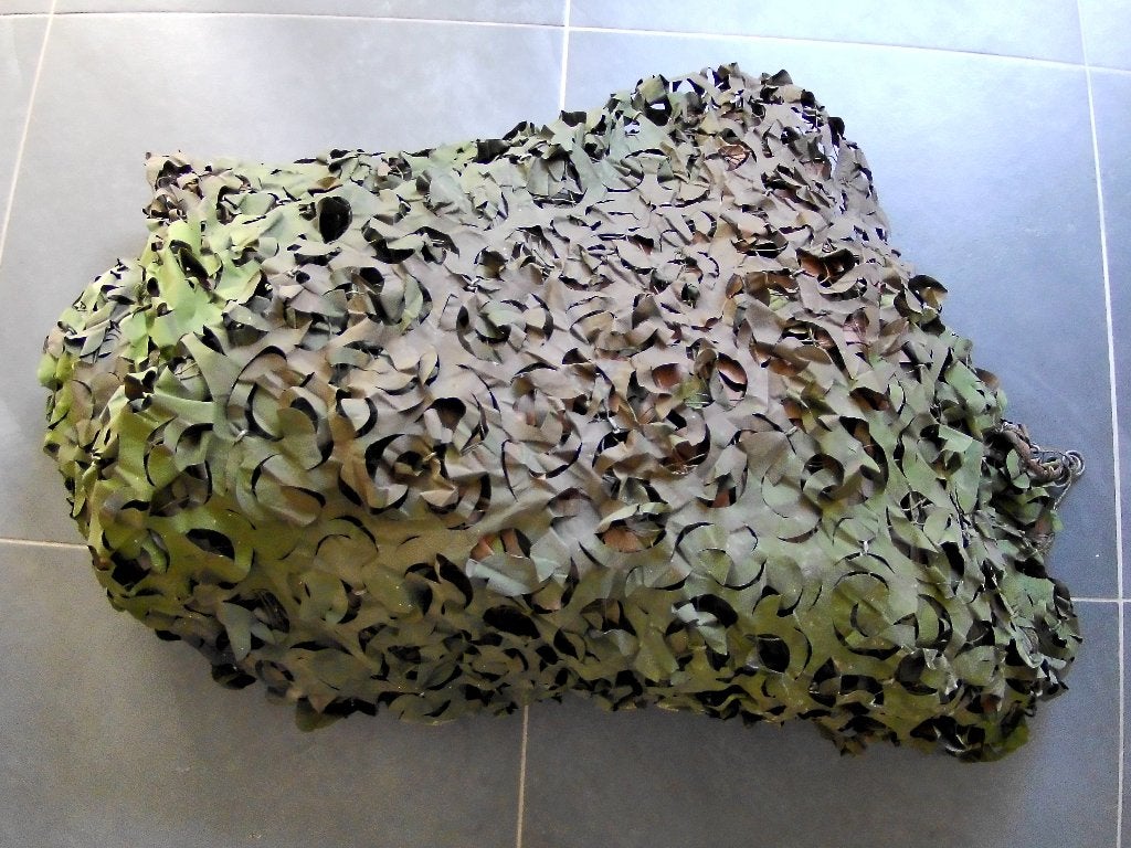 Groot camouflagenet in groen/bruin woodland motief 4 x 8 mtr, Ophalen of Verzenden, Landmacht, Nederland, Overige typen