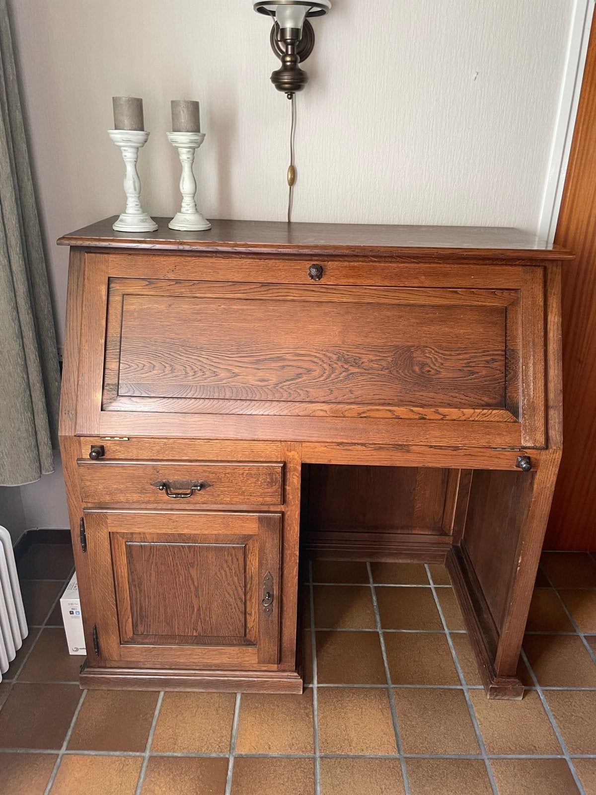 Antiek Eiken Secretaire / Bureau, Ophalen of Verzenden