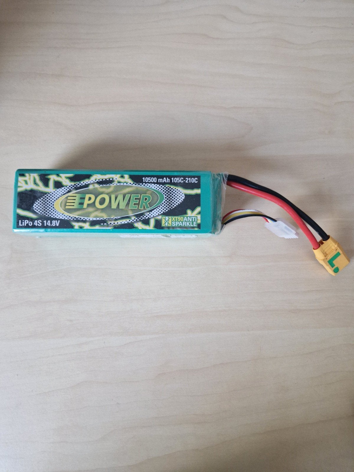 E-power 4s lipo 10500mah 105-210c xt90 antispark, Ophalen of Verzenden, Gebruikt