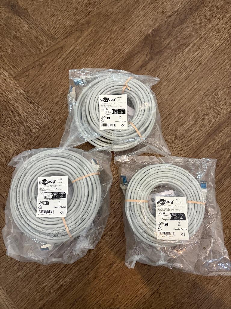 S/FTP Cat 6a - 15 & 20 meter - Grijs, Ophalen of Verzenden, Nieuw