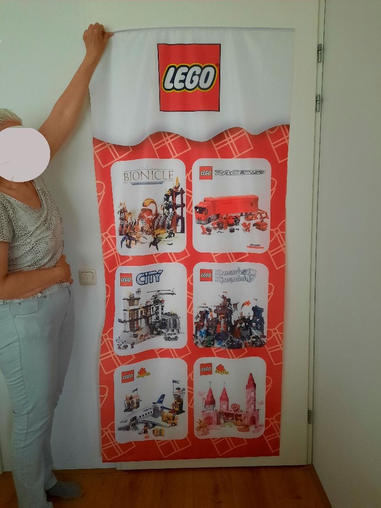 Grote LEGO vlag voor de kinderkamer, speelkamer of mancave., Ophalen of Verzenden, Gebruikt, Overige typen