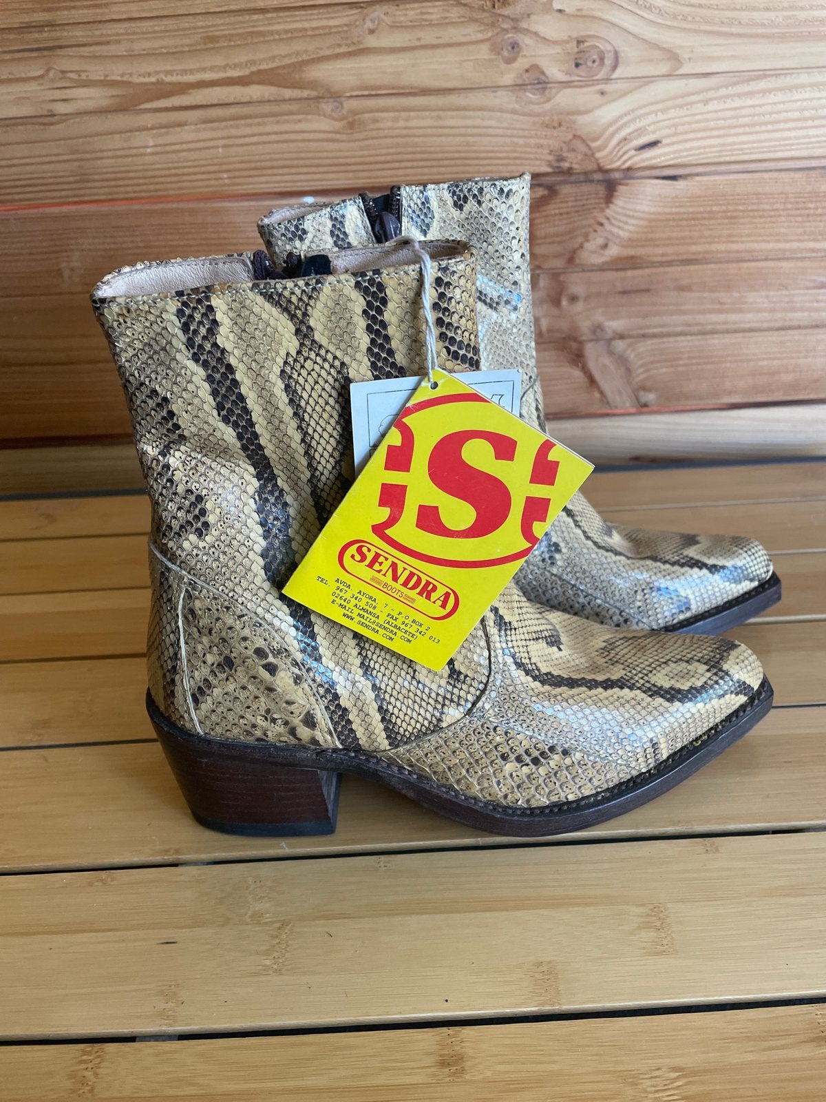 Sendra Python Leren Cowboylaarzen - Maat 37, Kleding | Dames, Schoenen, Verzenden, Nieuw, Beige, Lage of Enkellaarzen
