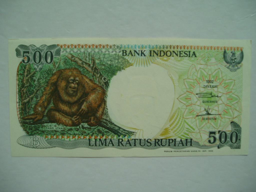 915. Indonesia, 500 rupiah 1992(1993) UNC Orang Utan., Verzenden, Zuidoost-Azië, Los biljet