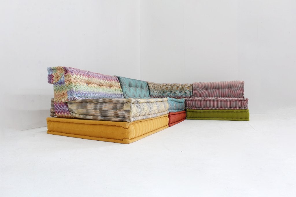 Roche Bobois Mah Jong sofa Missoni Hans Hopfer , set of 12, Huis en Inrichting, Ophalen, Gebruikt, Design, Hoekbank
