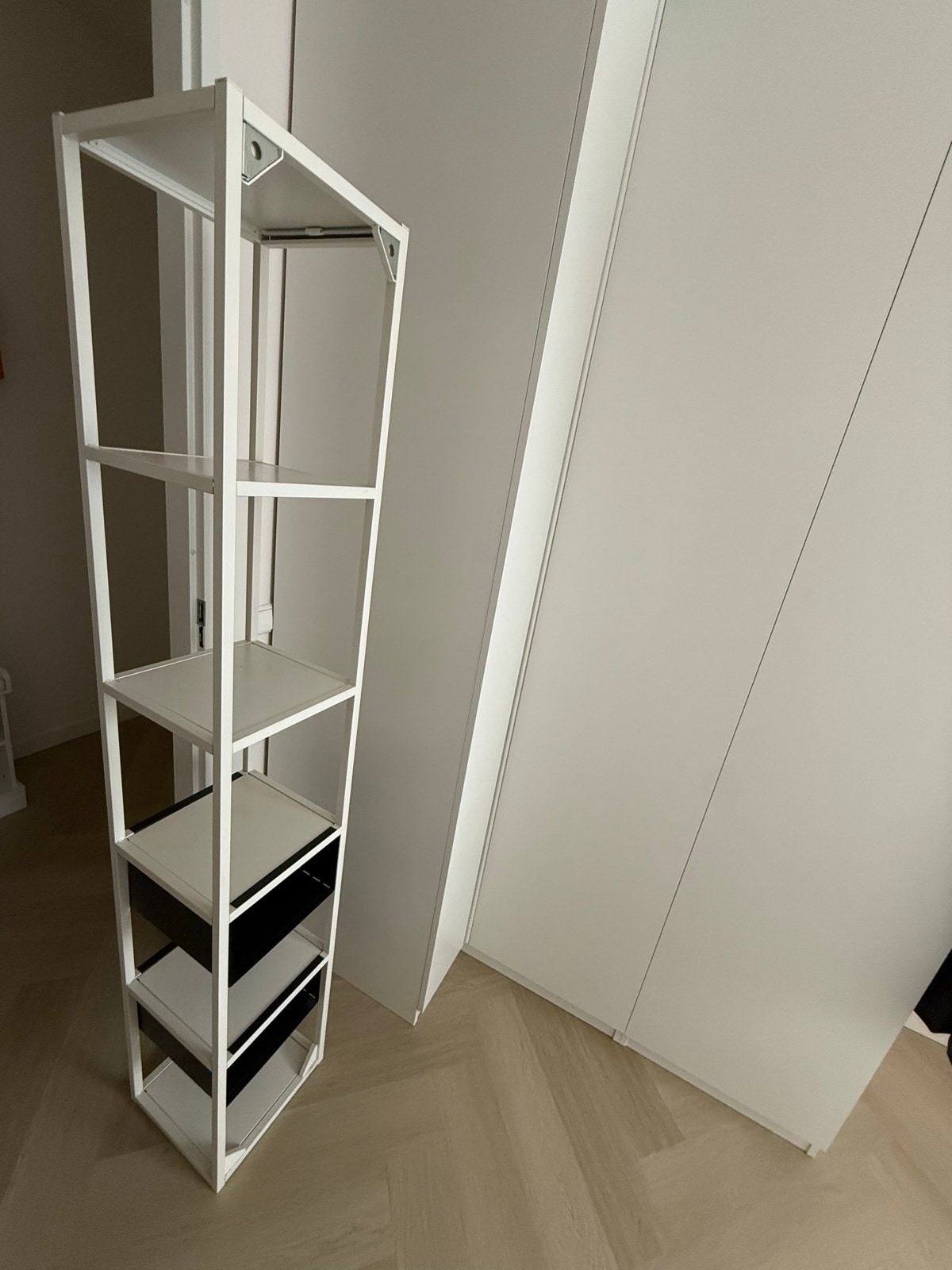 IKEA ENHET open kast met planken, wit, 30x30x180 cm, Ophalen, Met plank(en), Minder dan 50 cm, Gebruikt