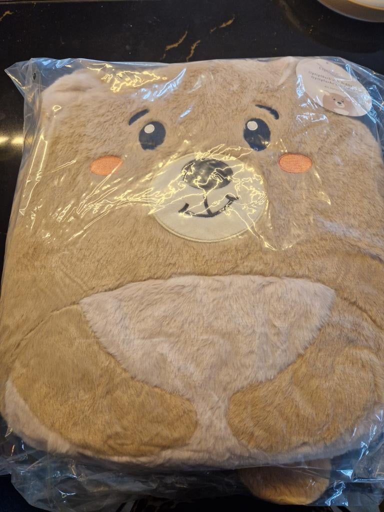 Optipluche soft Teddy met deken, Ophalen of Verzenden, Nieuw, 100 cm of meer, Deken