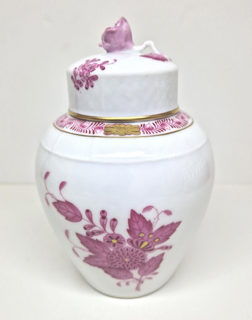Herend dekselvaas Apponyi raspberry decor Hongarije 20e eeuw, Ophalen of Verzenden