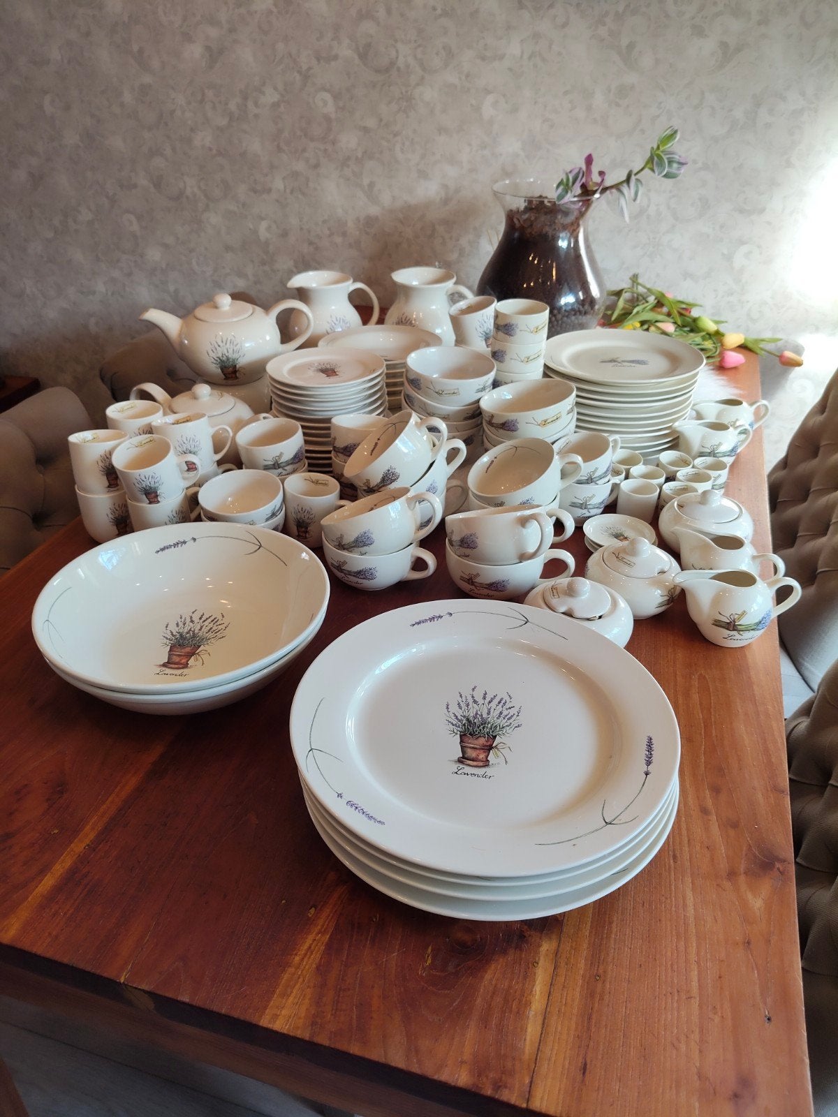 Jet ter steege servies Lavender. alles in 1 koop, Ophalen, Zo goed als nieuw, Bord(en), Overige stijlen