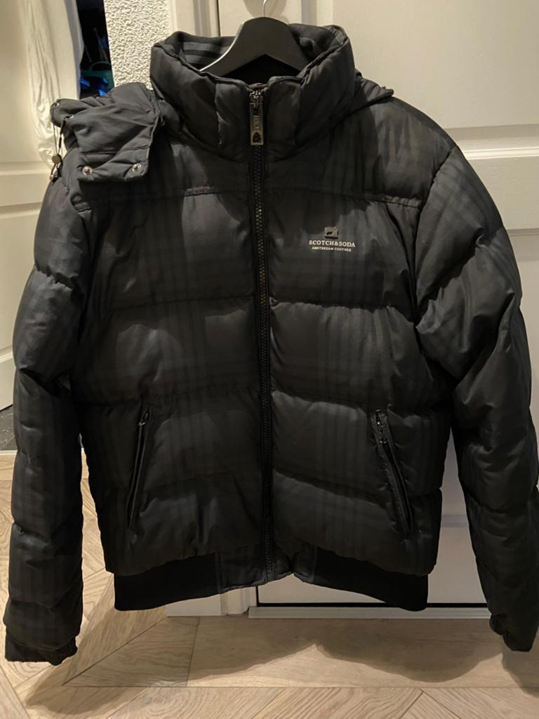 Scotch & Soda Winter Puffer Jack, Zwart, Maat 56/58 (XL), Ophalen of Verzenden, Zo goed als nieuw