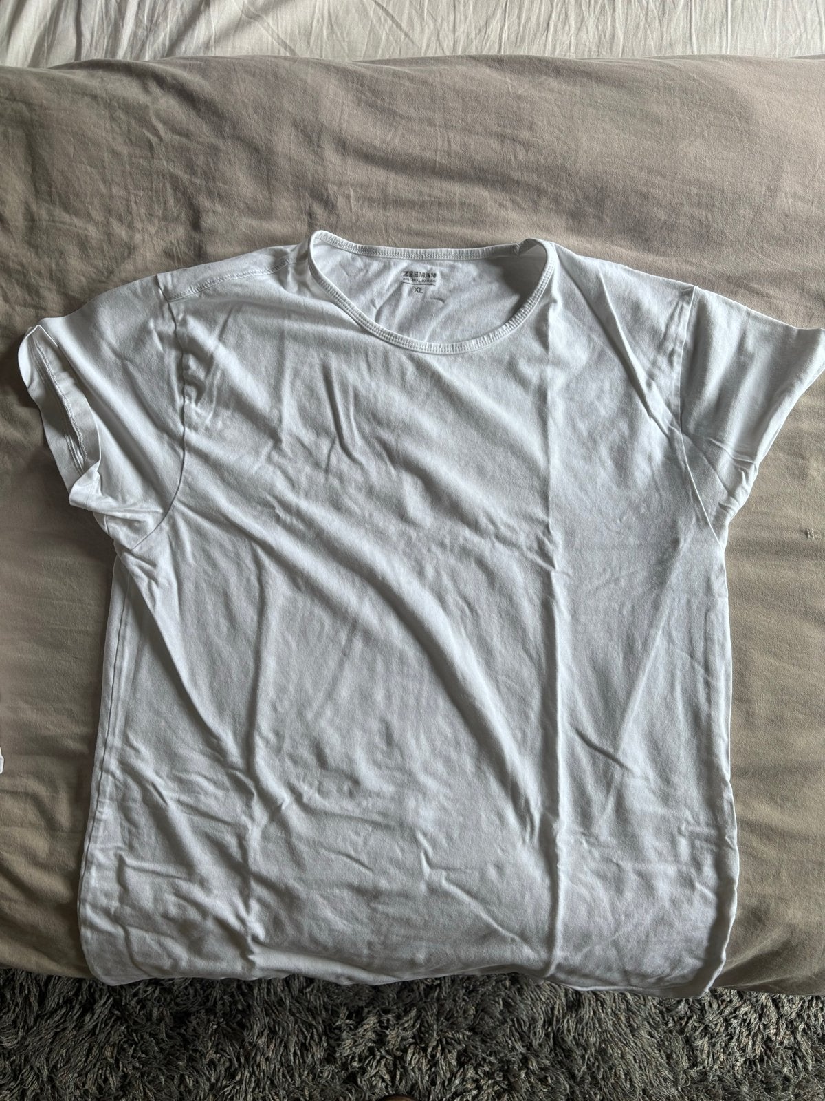 7x Zeeman witte onderhemden maat XL, Kleding | Heren, T-shirts, Ophalen of Verzenden, Gedragen, Maat 56/58 (XL), Wit