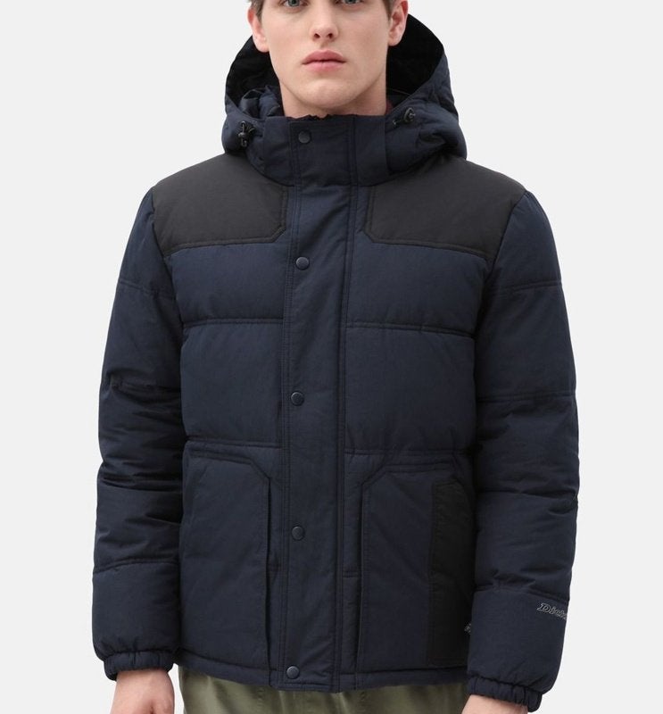 Dickies lockport puffa jacket navy hooded, Kleding | Heren, Info@workingclassrebel.com, Blauw, Nieuw, Ophalen of Verzenden