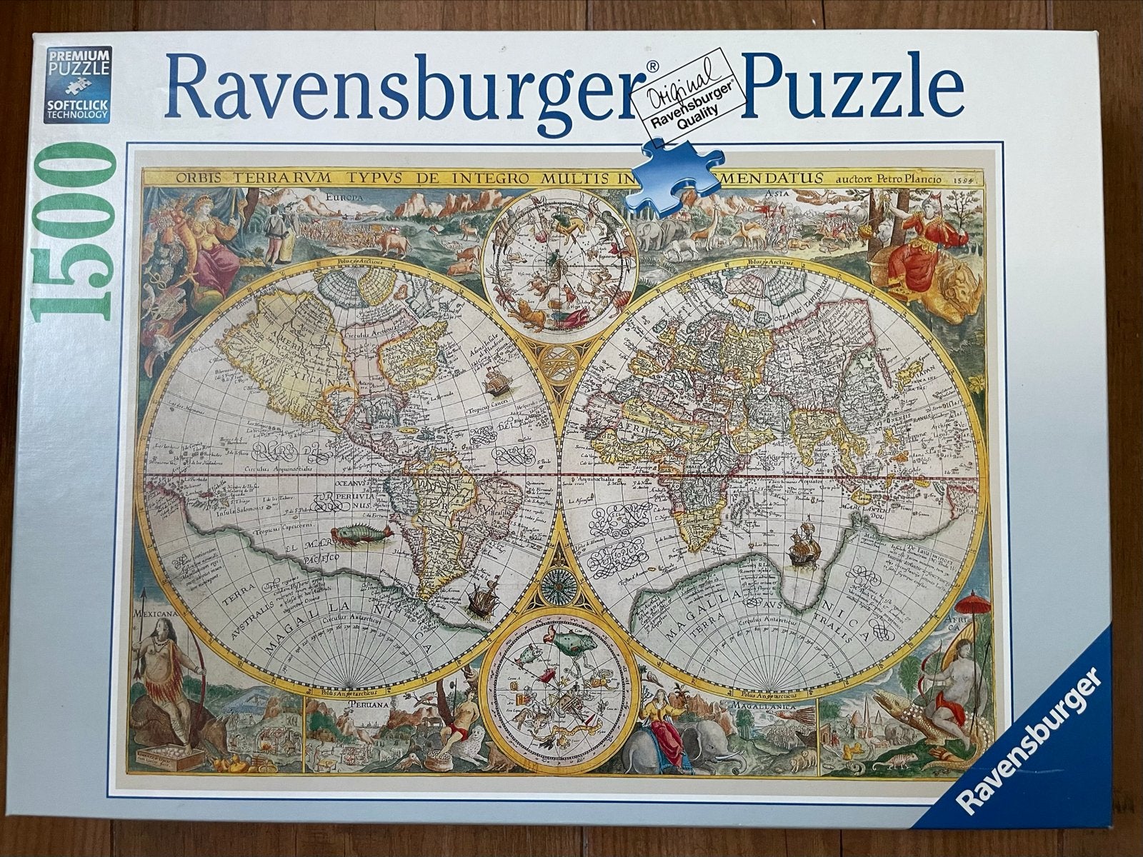 Ravensburger Legpuzzel Wereldkaart 1500 stukjes, Hobby en Vrije tijd, Denksport en Puzzels, Ophalen, 500 t/m 1500 stukjes, Gebruikt