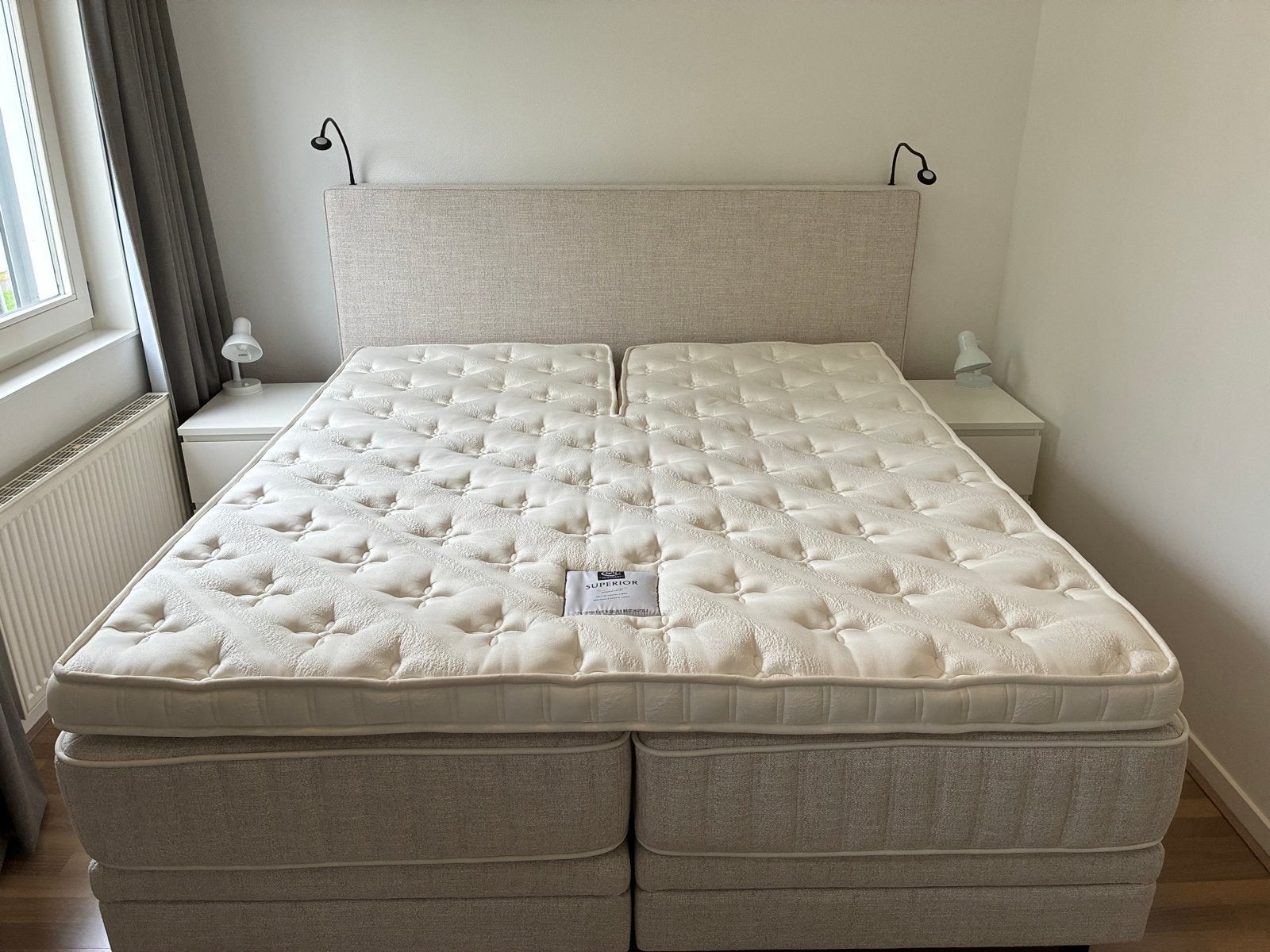 Serta Latex Splittopper Splittopdekmatras 180x210, 210 cm, Tweepersoons, Ophalen of Verzenden, Zo goed als nieuw