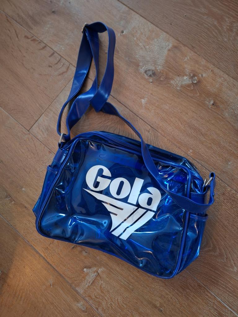 Gola Schoudertas Blauw - Vintage Look, Ophalen, Gebruikt, Blauw, Schoudertasje