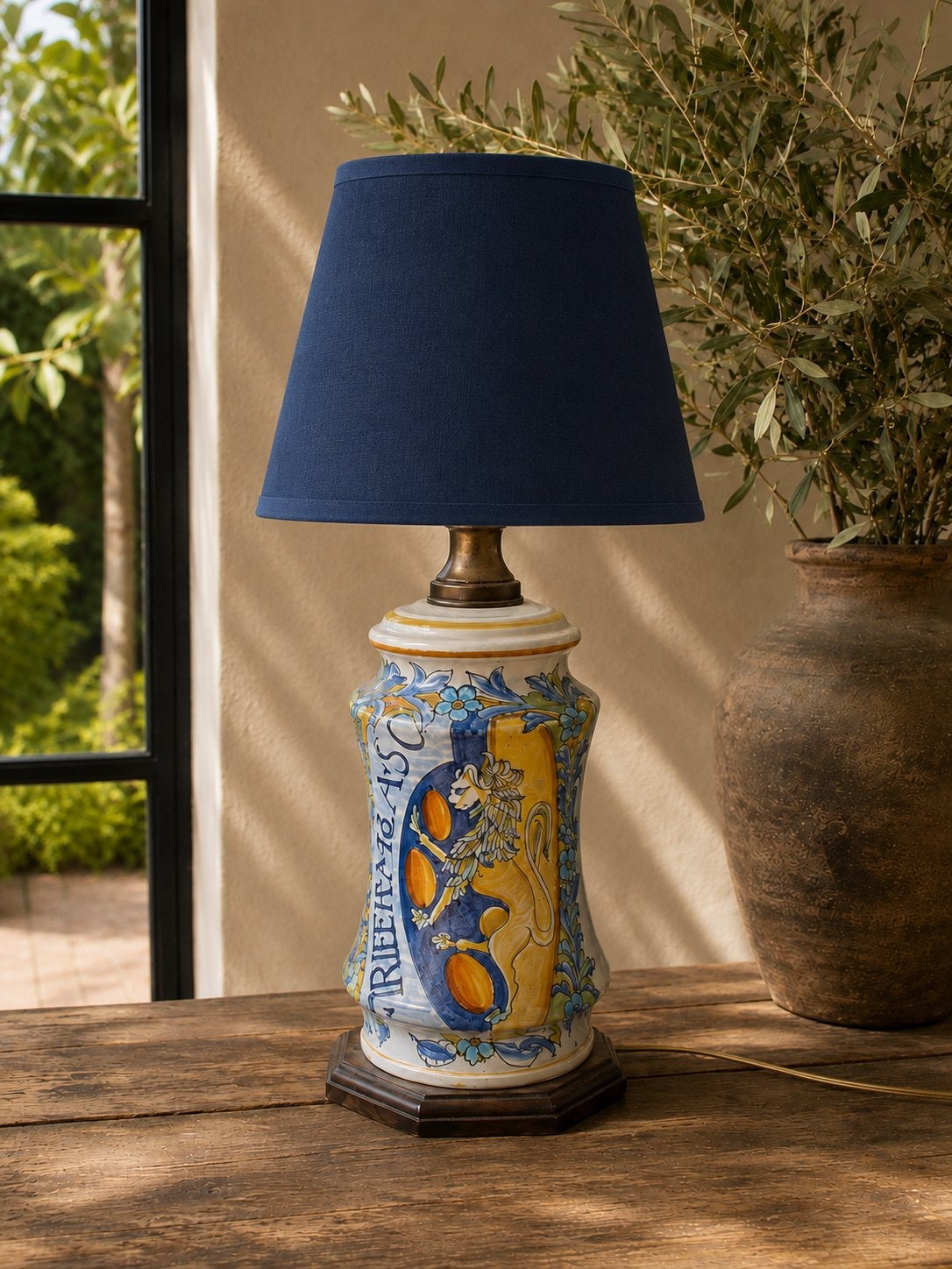 Keramieken tafellamp SPA Firenze |mMajolica Made in Italy, Ophalen of Verzenden, Zo goed als nieuw, Keramiek, Klassiek