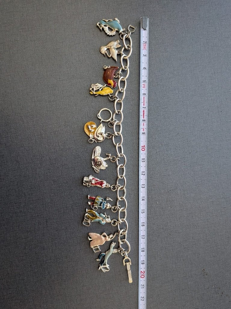 bedelarmbandje, Sieraden, Tassen en Uiterlijk, Armbanden, Gebruikt, Ophalen of Verzenden, Met bedels of kralen, Zilver