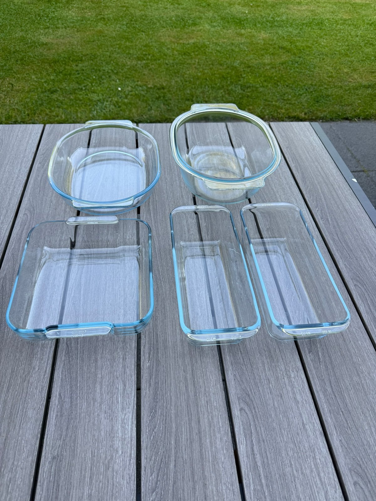 Pyrex ovenschalen set - 5 stuks, Ophalen of Verzenden, Zo goed als nieuw, Overige merken, Glas