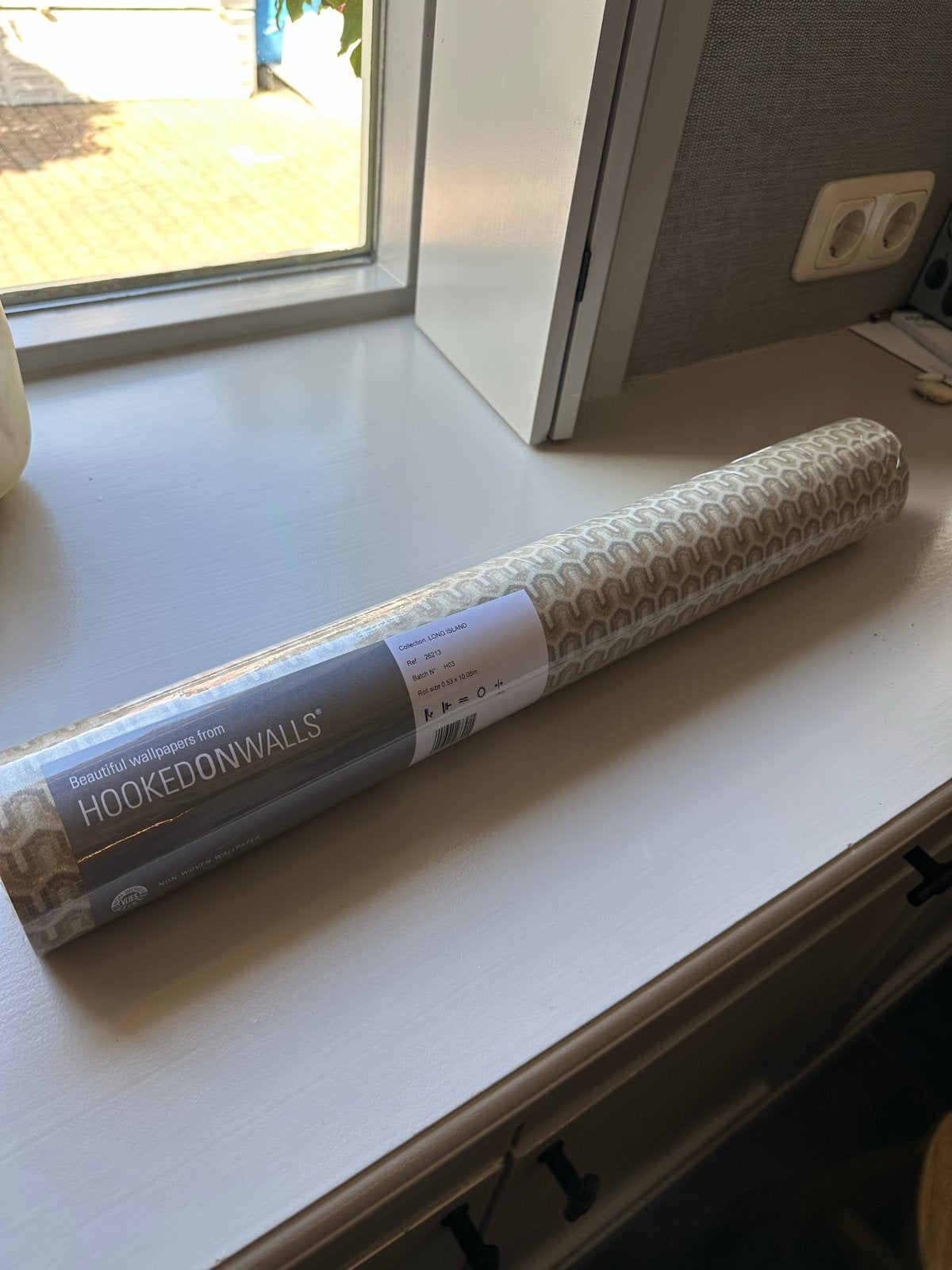 Hookedonwalls Long Island Manhattan Behang (3 rollen), Overige merken, Beige, Geometrisch, Modern