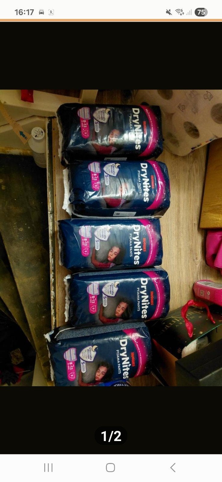 5 pakken Huggies DryNites Pyjama Pants 8-13 jaar (30-48kg), Ophalen