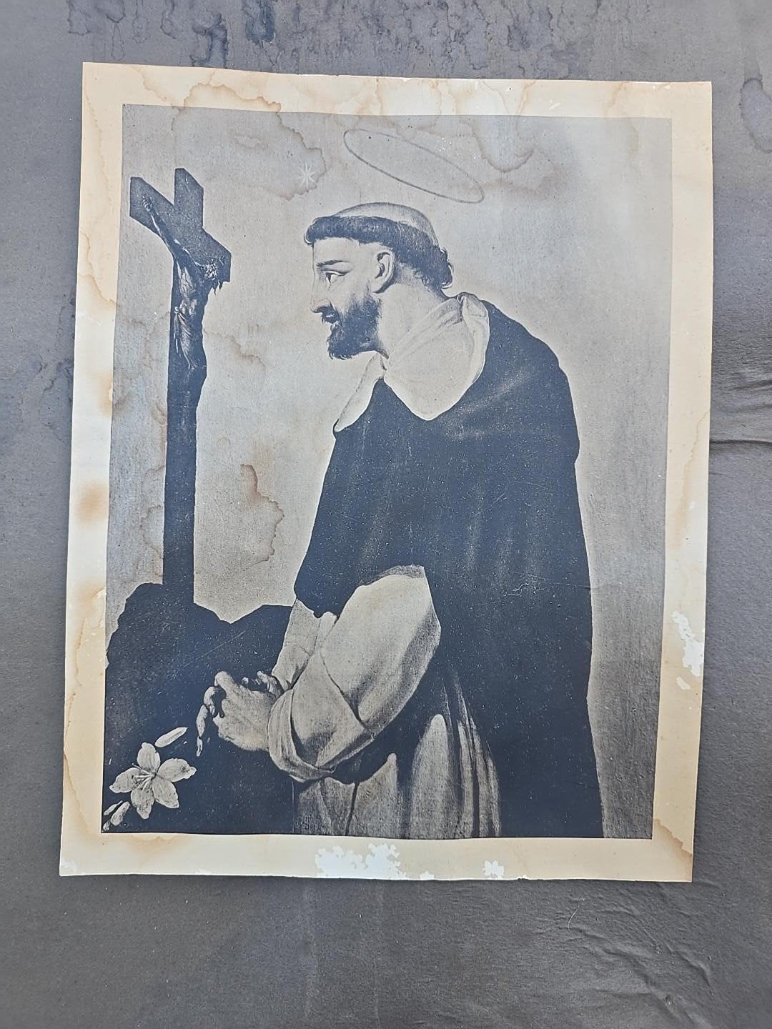 Oude religieuze prent Heilige Dominicus – Dominicaner, Ophalen of Verzenden