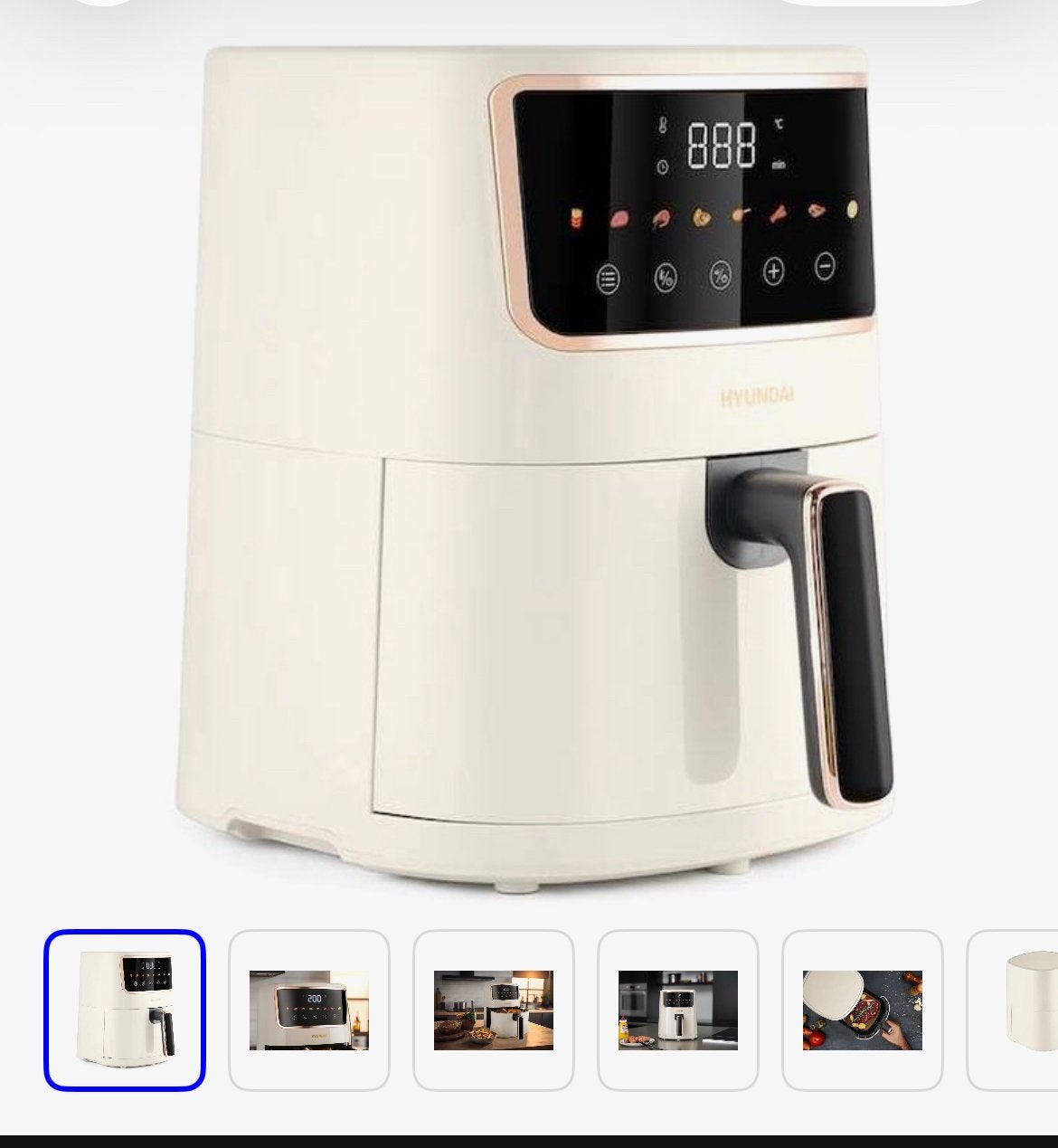 Hyundai Digitale Airfryer - 4.2L - Wit Rosegoud, Ophalen of Verzenden, Nieuw