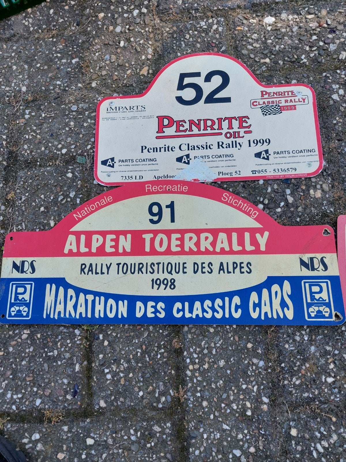 Rally bordjes, Verzamelen, Ophalen, Reclamebord