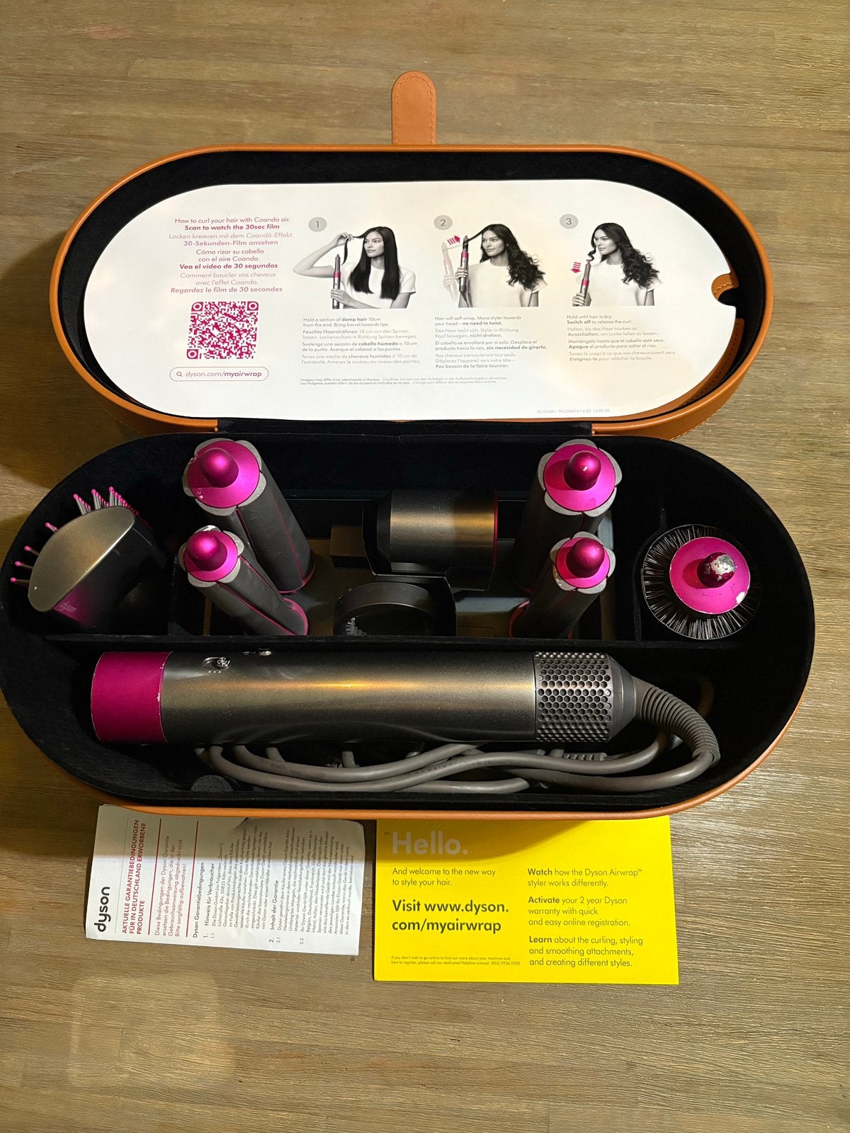 Dyson airwrap, Verzenden, Zo goed als nieuw, Föhn of Haardroger