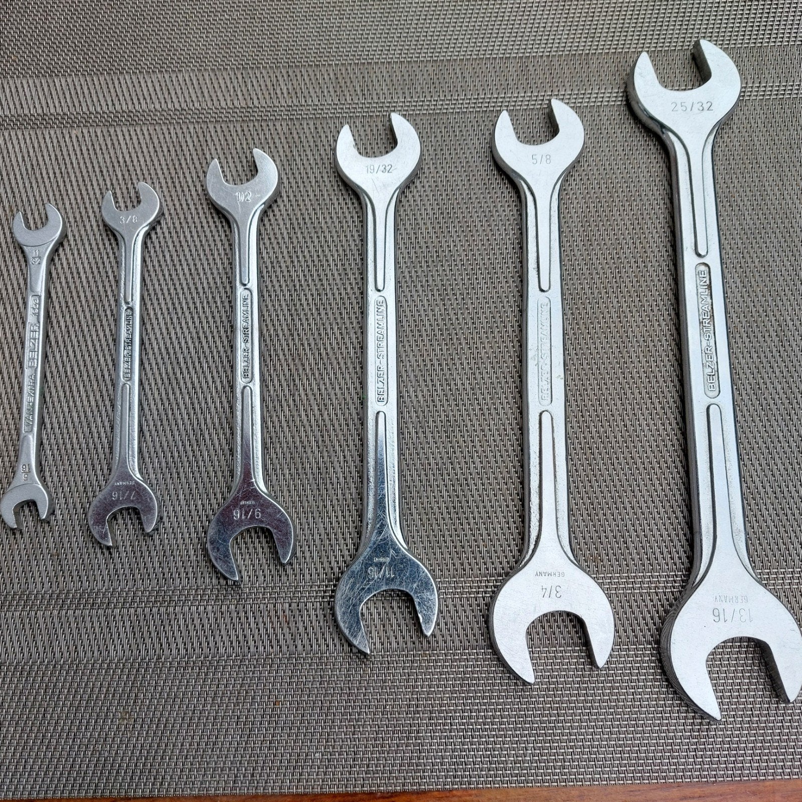Set van 6 Belzer Streamline steeksleutels - Engelse maten, Ophalen, Gebruikt, Sleutel/ratel, Overige merken