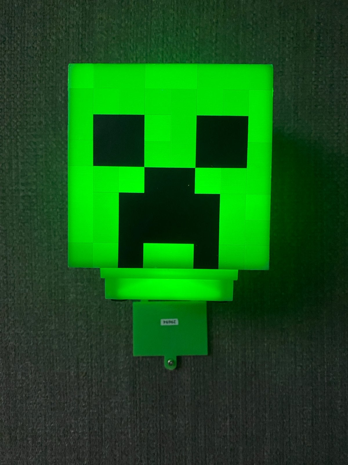 Minecraft Creeper Nachtlampje - Groen LED Licht, Groen, Kunststof, Ophalen of Verzenden, Zo goed als nieuw