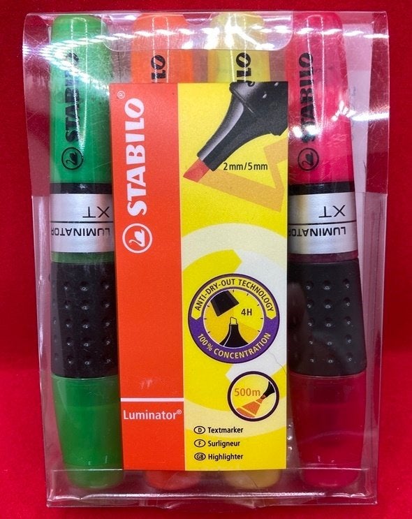 STABILO LUMINATOR XT Tekstmarker 4 stuks NIEUWs, -, Nieuw, Ophalen of Verzenden, Stabilo