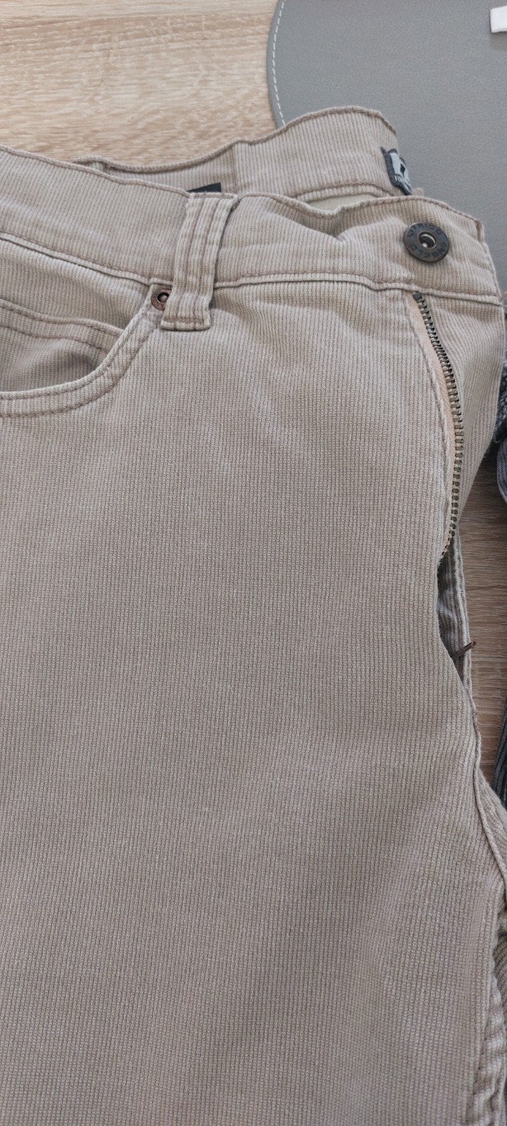 Nette beige en gestreepte broeken maat 32x34, Ophalen, Gedragen, Overige kleuren, W33 - W34 (confectie 48/50)
