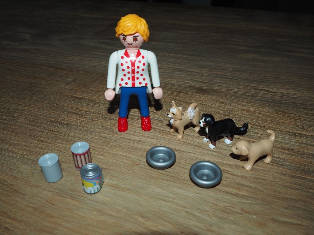 Playmobil 4687 mama met puppies, Complete set, Zo goed als nieuw, Figuren, Family fun