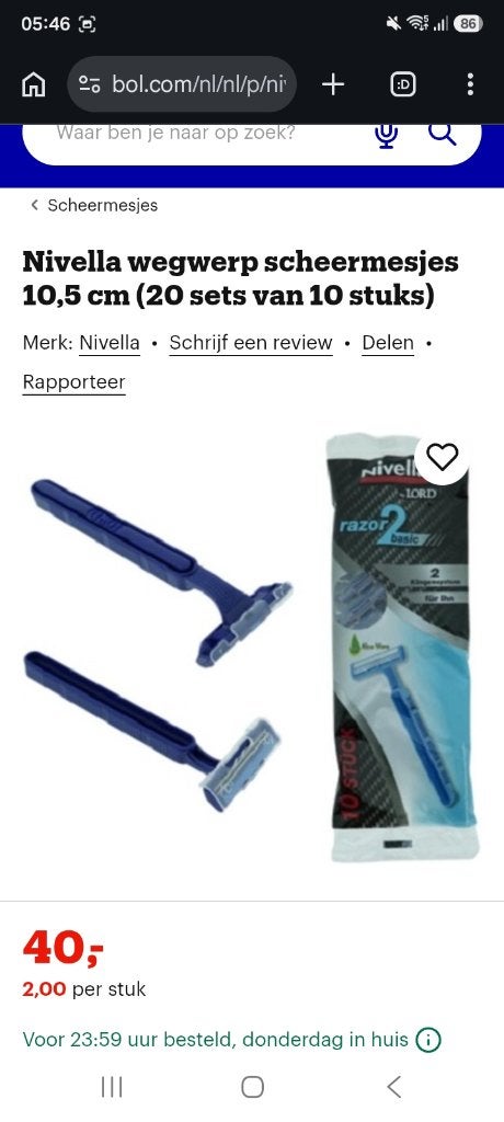 Partij 200 scheermesjes, Ophalen of Verzenden, Nieuw, Overige typen