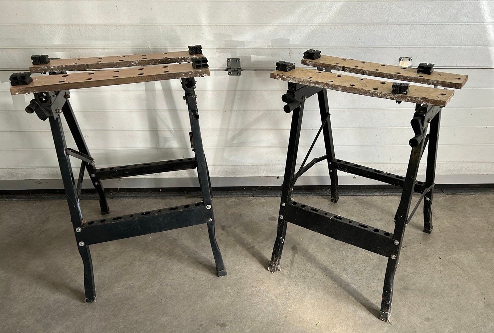 2 stuks inklopbare werkbank. Workmate., Ophalen of Verzenden, Gebruikt, Minder dan 70 cm, Bankschroef