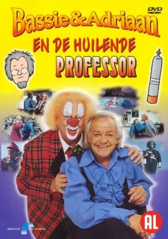 DVD Bassie & Adriaan - En De Huilende Professor, Avontuur, Alle leeftijden, Zo goed als nieuw, Film