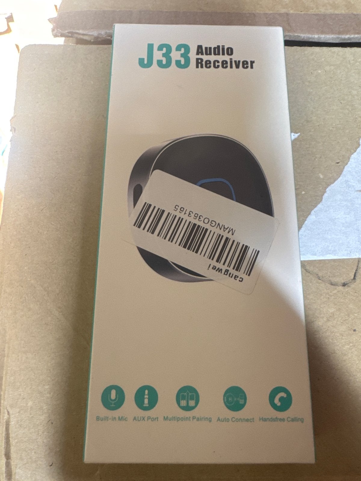 J33 Audio Receiver - Bluetooth Adapter met Microfoon, Ophalen of Verzenden, Nieuw