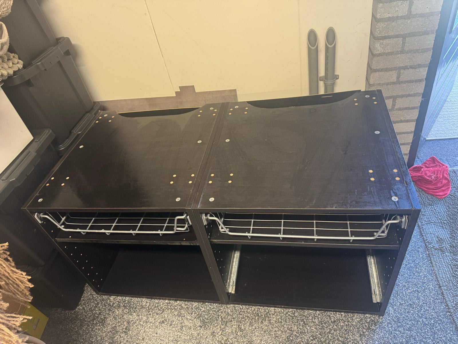 2x IKEA KALLAX/EXPEDIT kasten met draadmanden, Ophalen, Gebruikt