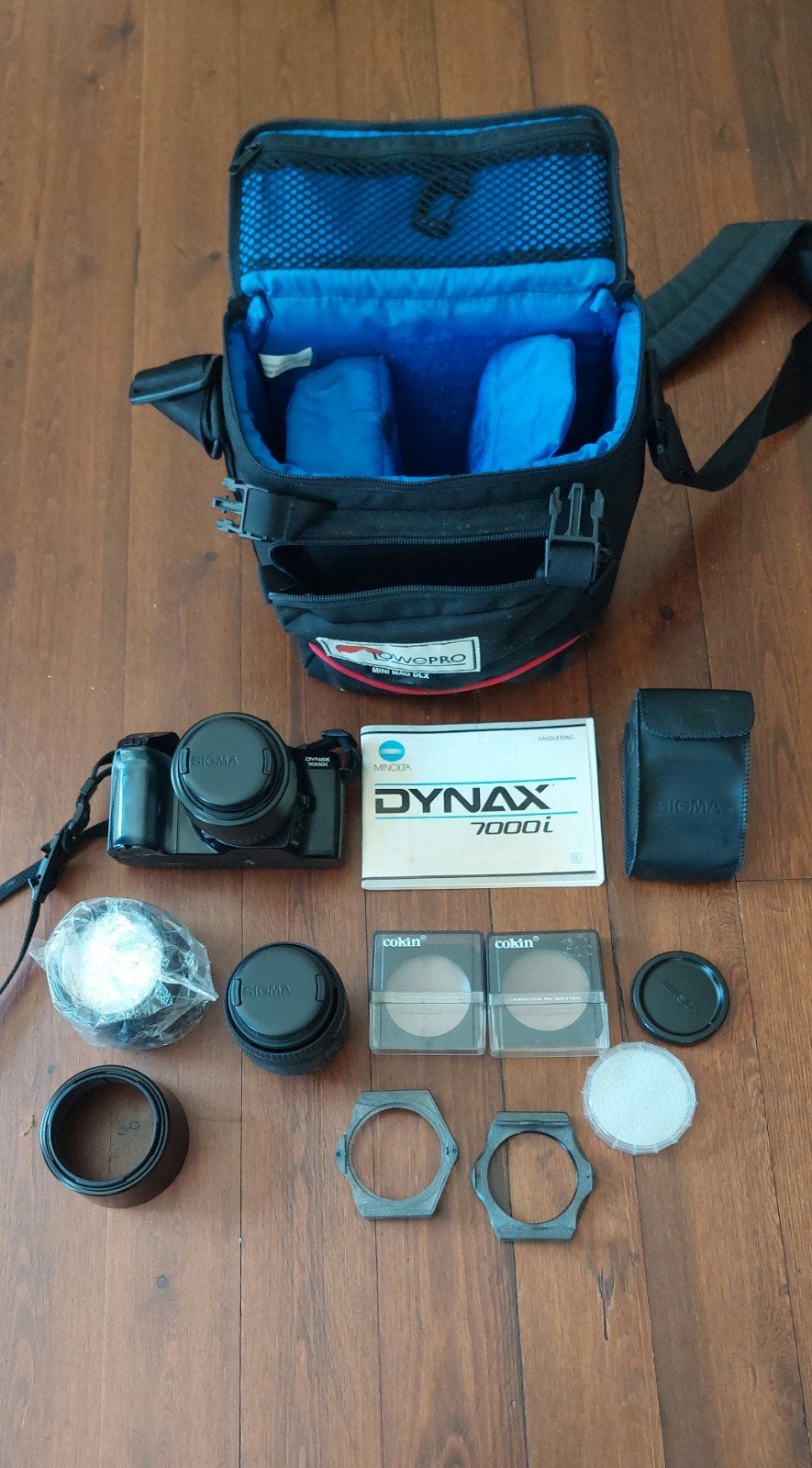 Minolta Dynax 7000i Spiegelreflexcamera met Sigma lens, Ophalen of Verzenden, Gebruikt, Spiegelreflex, Minolta