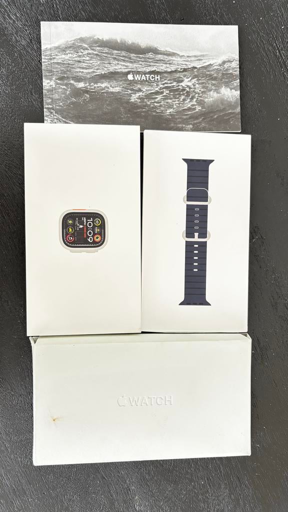 Apple Watch Ultra 2 49mm gps met Navy Ocean Band, Ophalen, IOS, Nieuw, GPS