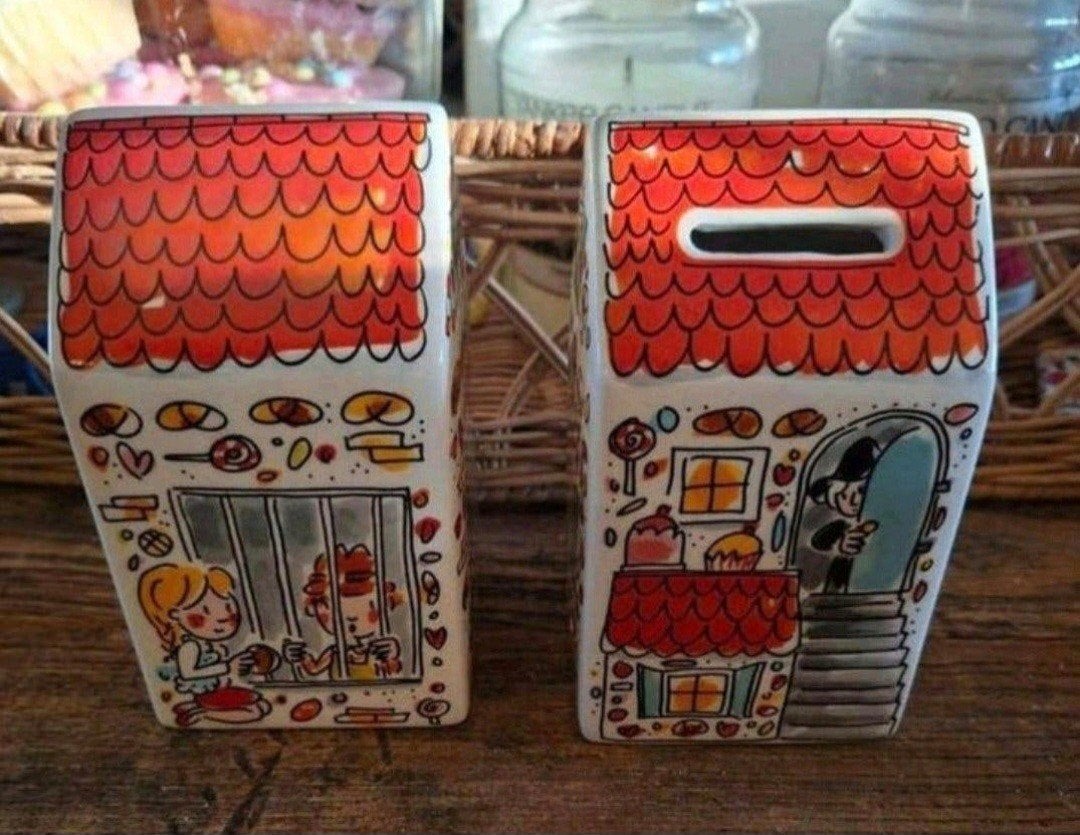2x Blond Amsterdam Efteling Huisjes Spaarpot, Ophalen, Meerkleurig, Overige stijlen, Zo goed als nieuw