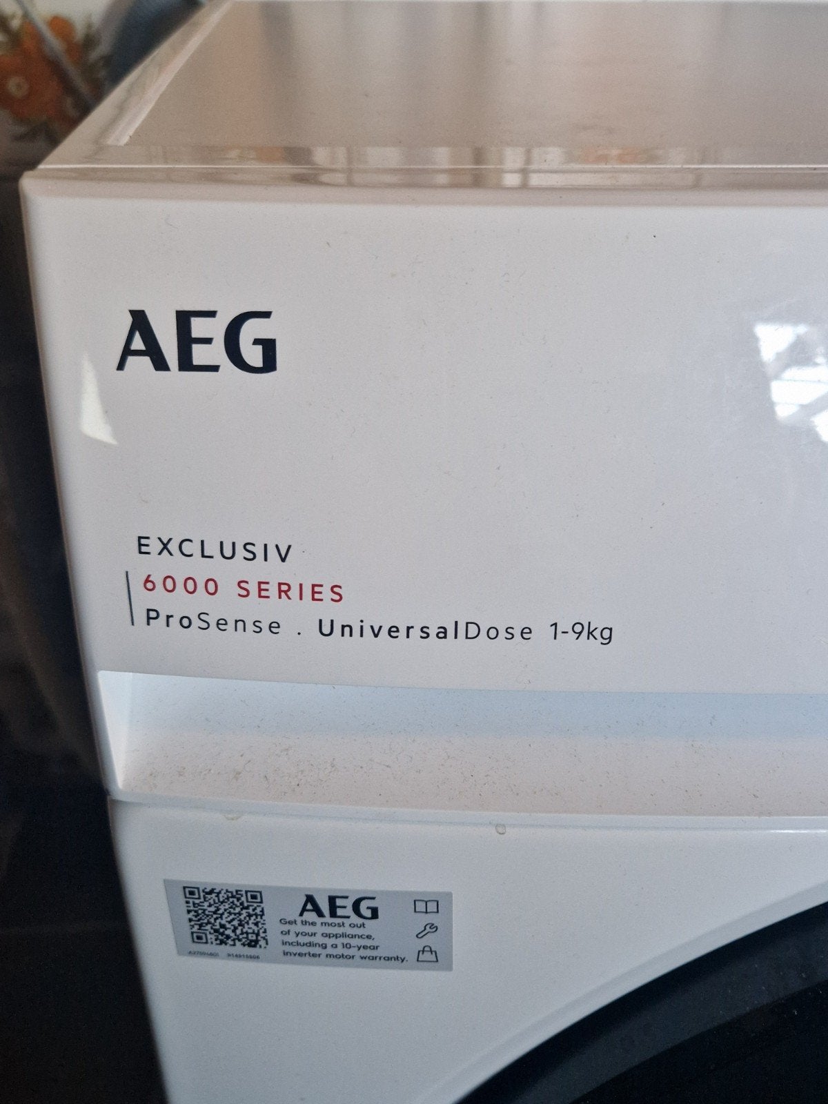 Wasmachine AEG EXCLUSIV 6000, 8 tot 10 kg, Ophalen, Zo goed als nieuw, Voorlader
