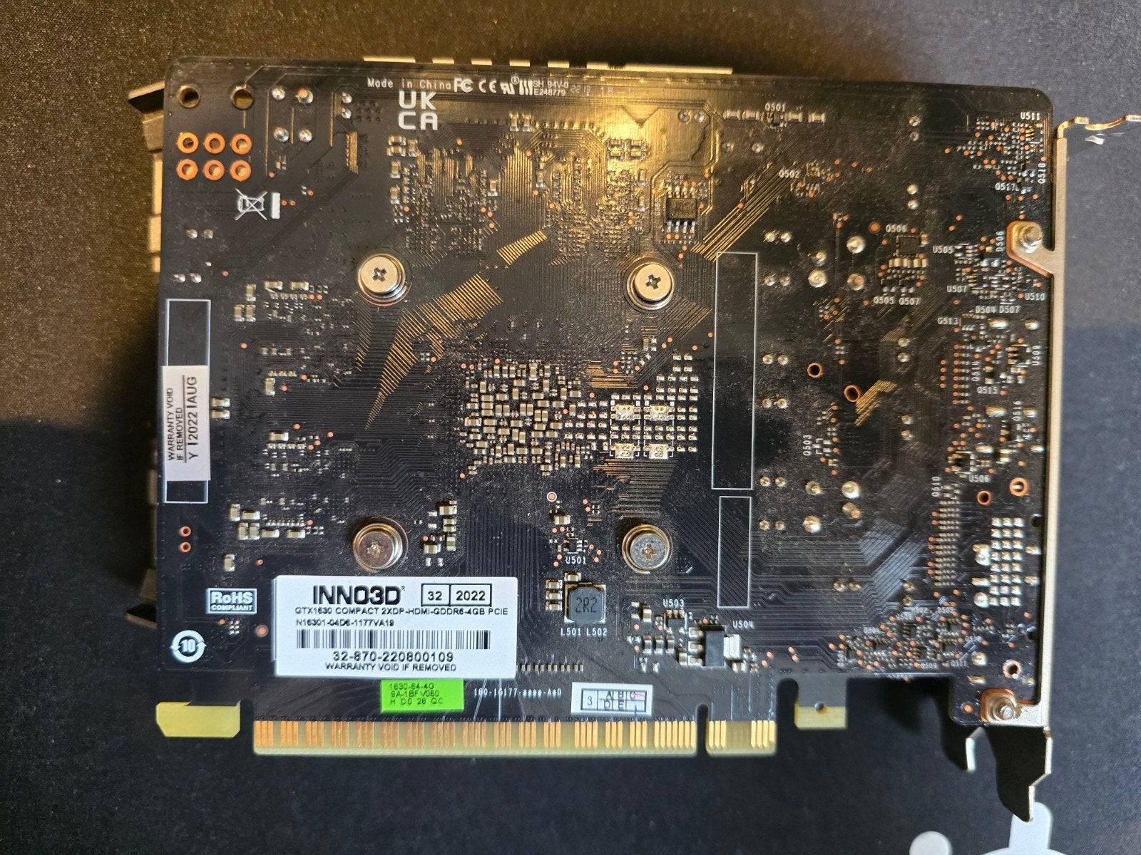 NVIDIA GTX 1630 4GB Compact Videokaart, Computers en Software, Ophalen, PCI-Express 3, GDDR6, HDMI
