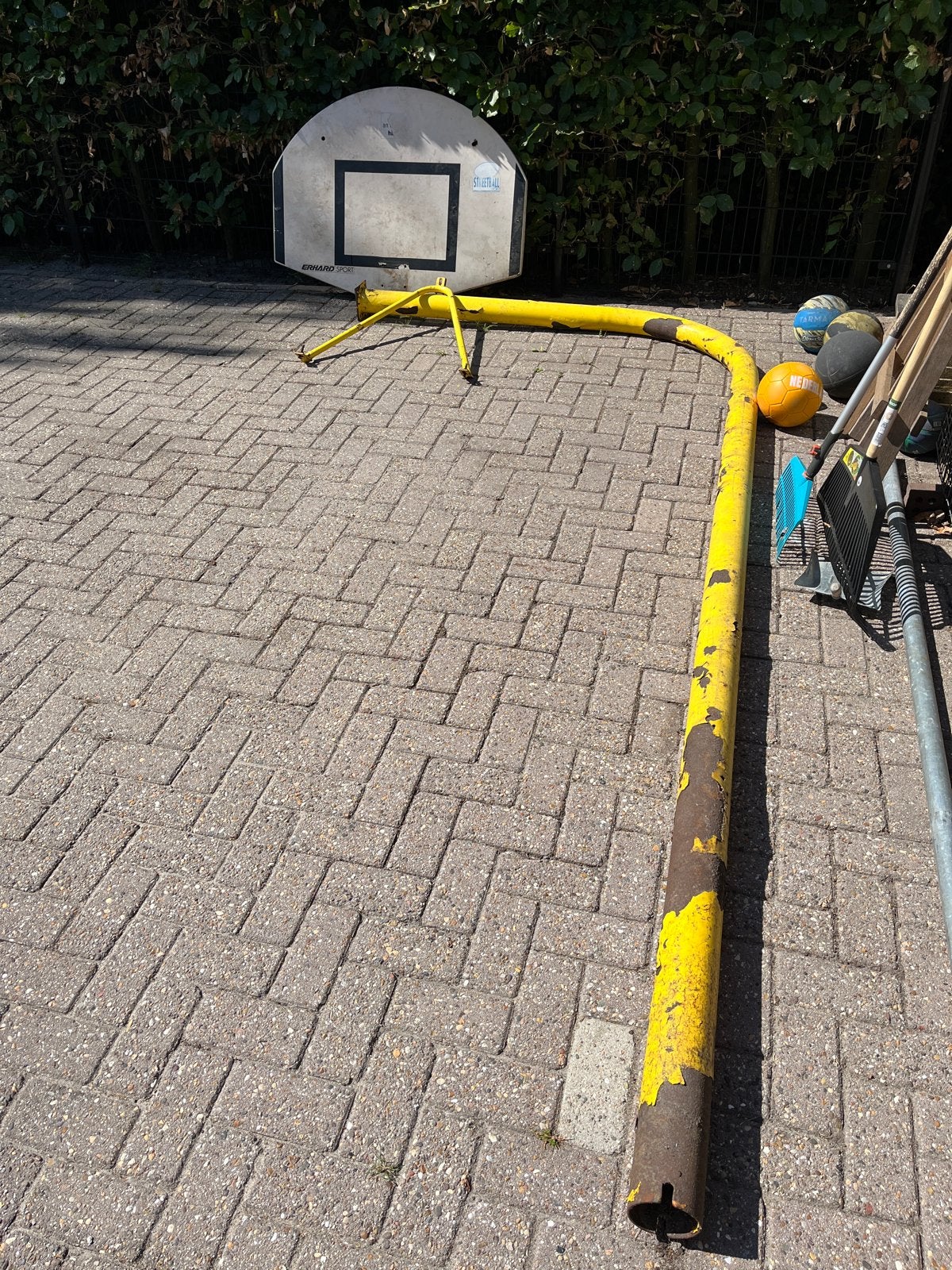 Gebruikte basketbalpaal met bord, Ophalen, Gebruikt, Ring, Bord of Paal