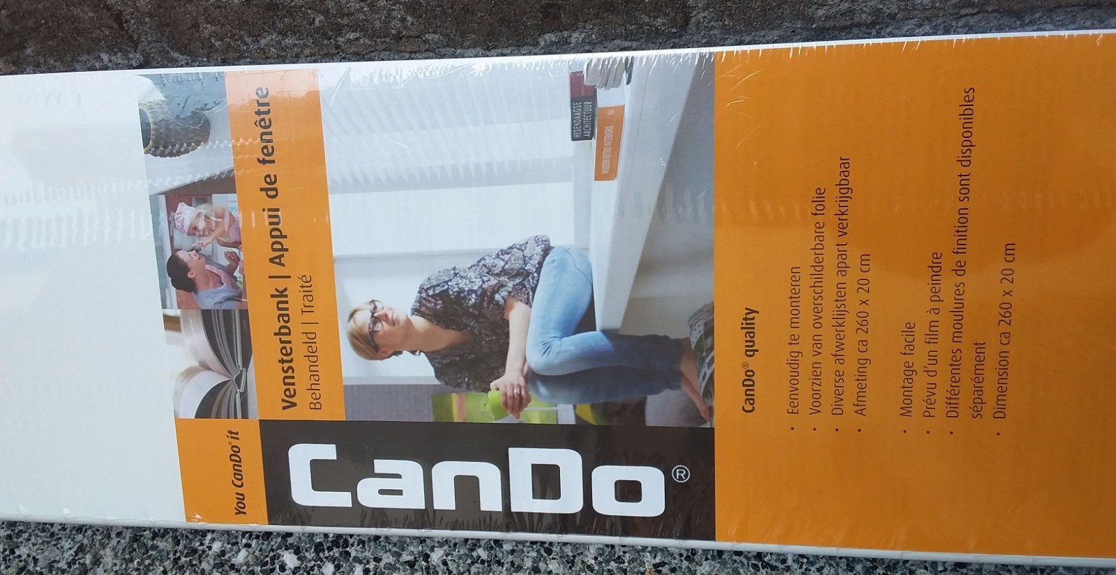 Cando vensterbank wit 192×20 cm. (nieuw), Ophalen