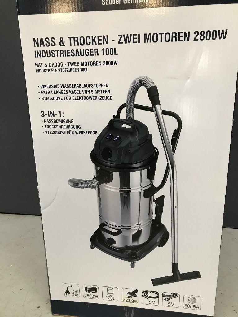 nieuwe nat droog zuiger 100 liter, Ophalen of Verzenden, Nieuw, Waterstofzuiger