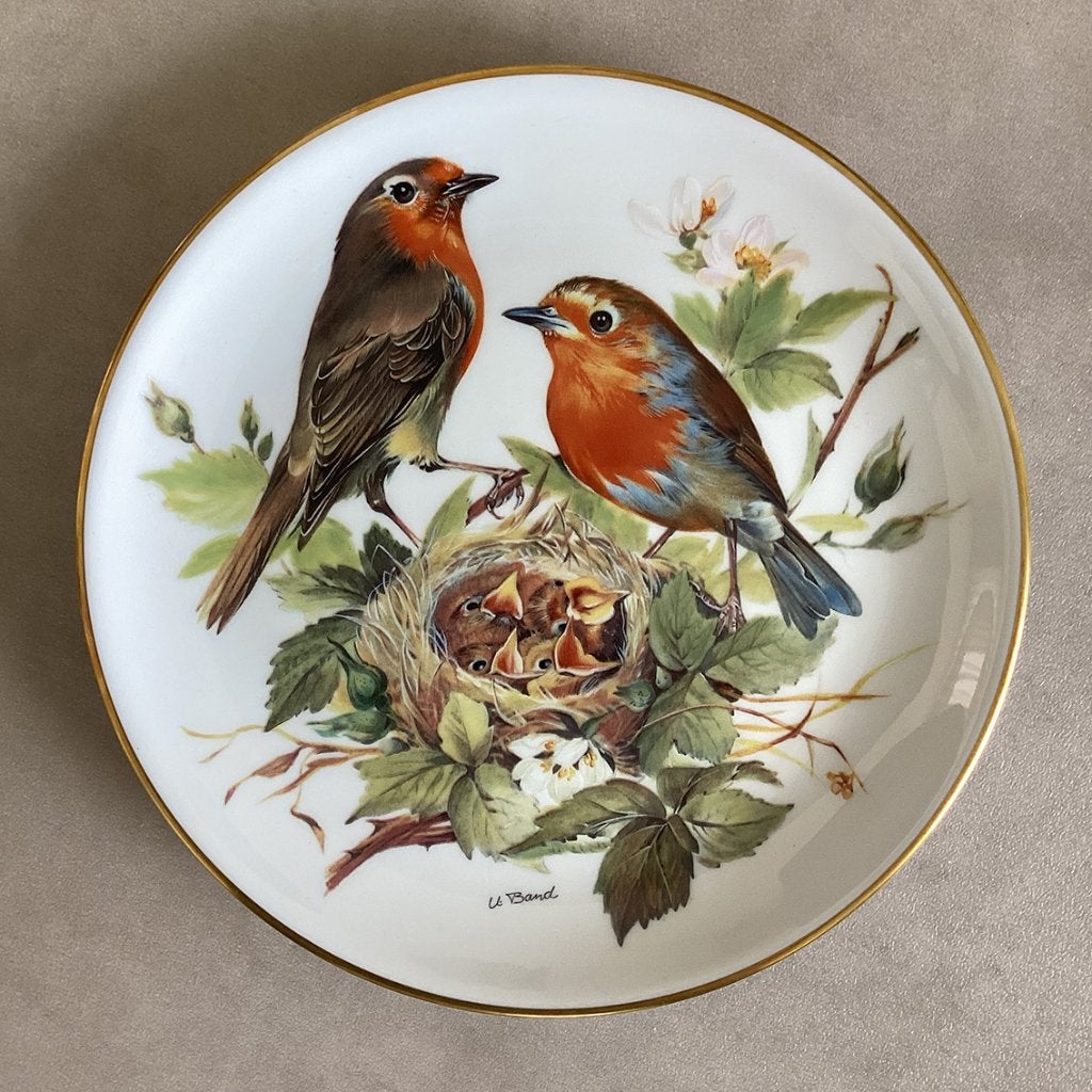 Verzamelborden / wandborden WWF Europese zangvogels, Gebruikt, 19 cm, Meerkleurig, Decoratieobject