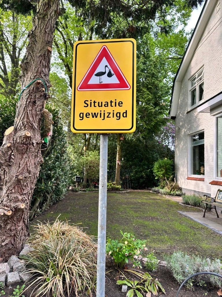 €2,50 Geboorte bord te huur baby versiering geboren ooievaar, Ophalen, Geboorte of Huwelijk