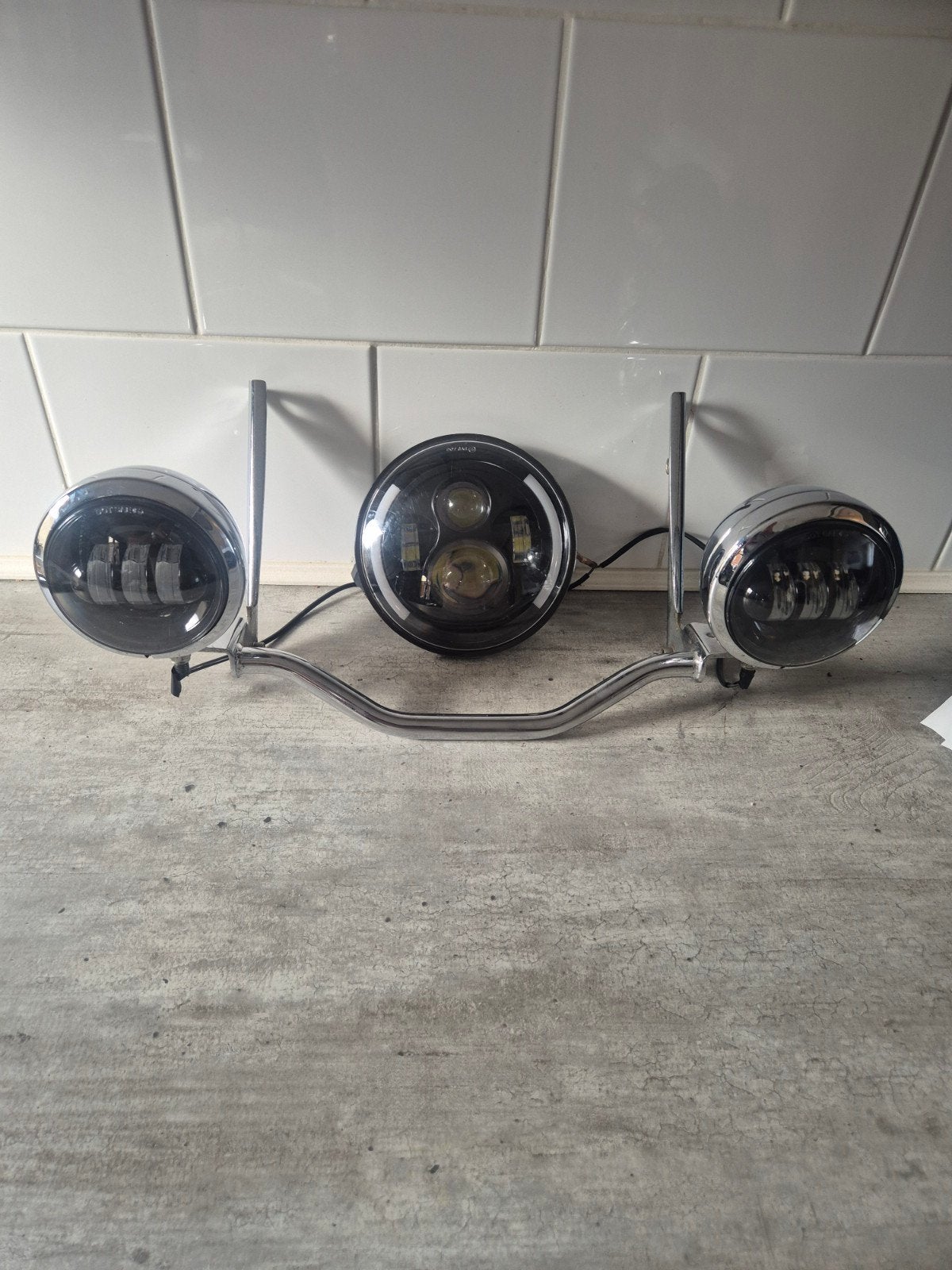 Mistlamp set voor Harley Davidson met originele lampen, Ophalen of Verzenden, Gebruikt